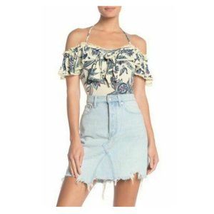 Cold Shoulder Top Ecru - Size XS